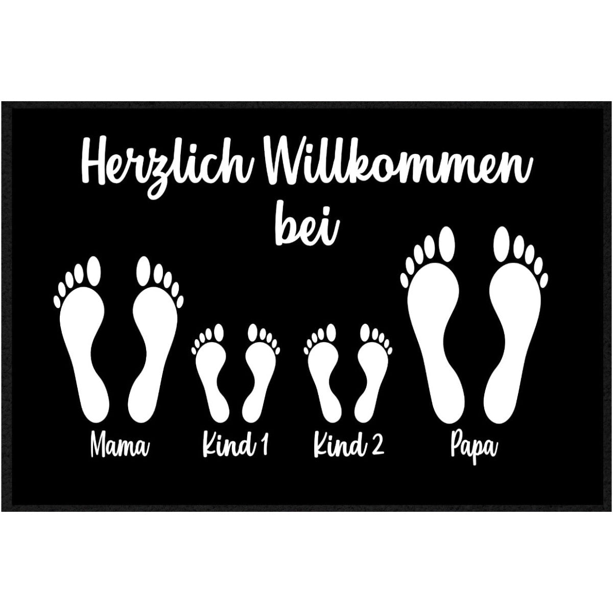 Fußmatte mit Vornamen selbst gestalten