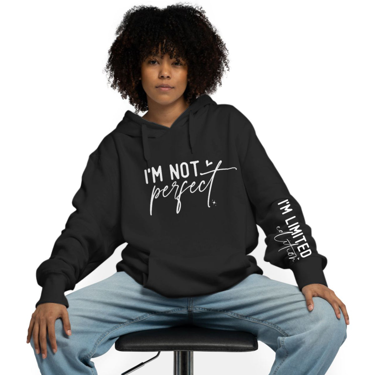Street Hoodie mit klarem Statement - I am not perfect I am Limited Edition