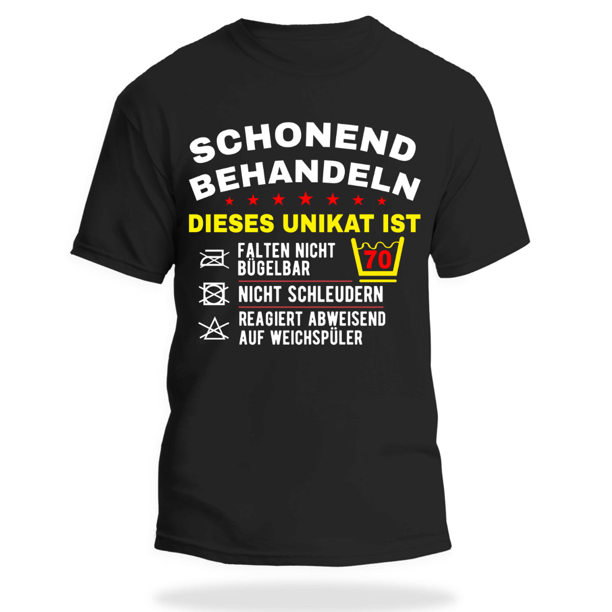Lustiges T-Shirt zum Geburtstag Schonend Behandeln - Jahreszahl
