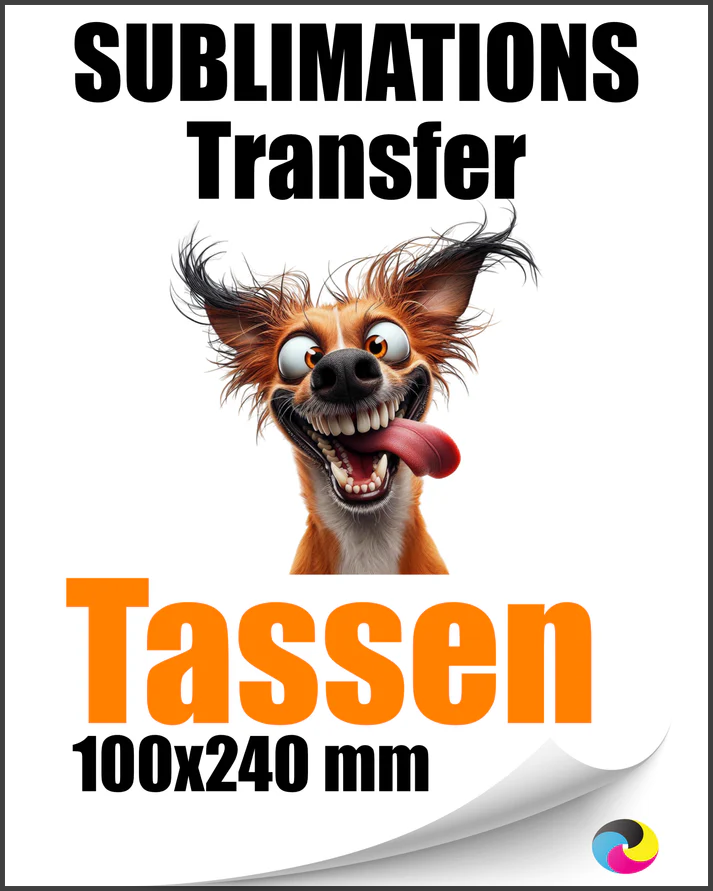 Sublimation Transfer Tasse 100 mm x 240 mm