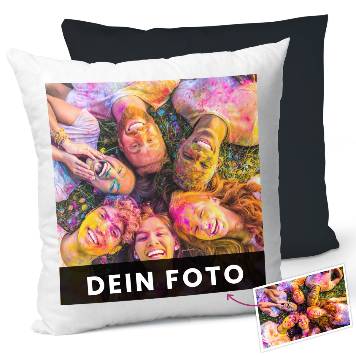 Kissen mit deinem gestaltenFoto und Text selbst