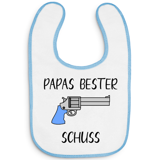 Lätzchen Papas bester Schuß - blau