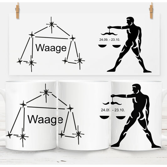 Tasse mit Sternzeichen Waage