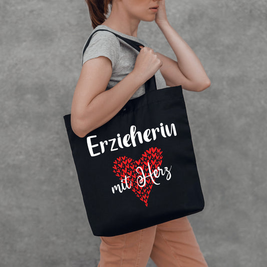 Erzieherin mit Herz Tasche